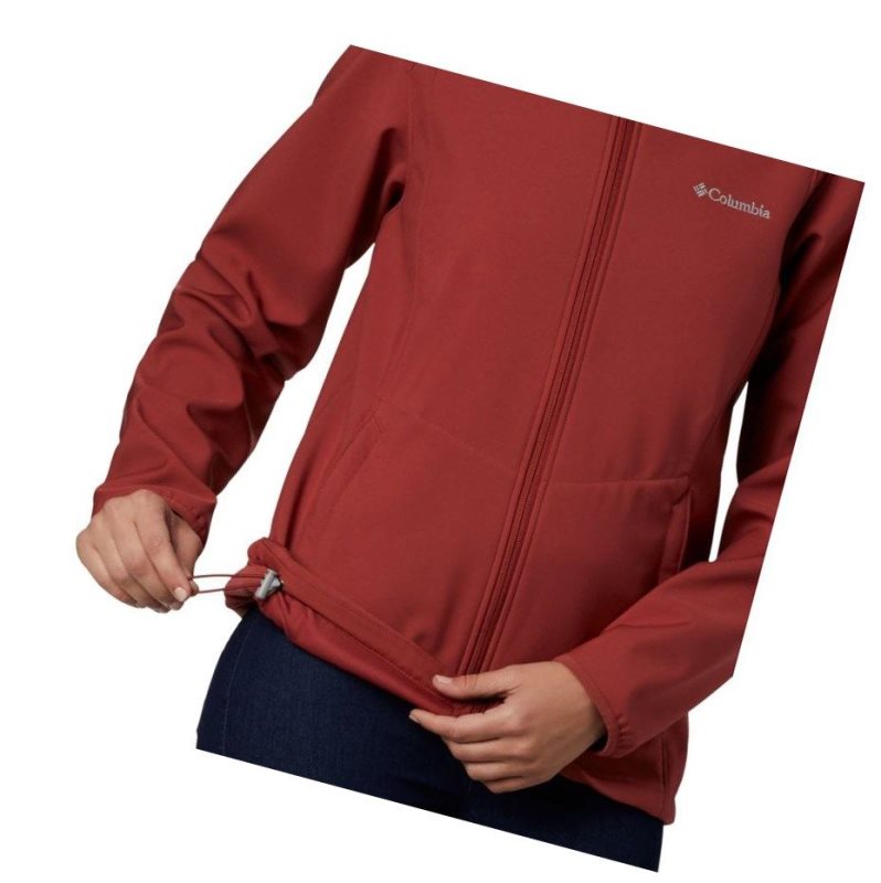 Kurtki Columbia Kruser Ridge II Softshell Damskie Czerwone | 15KWVGQAC