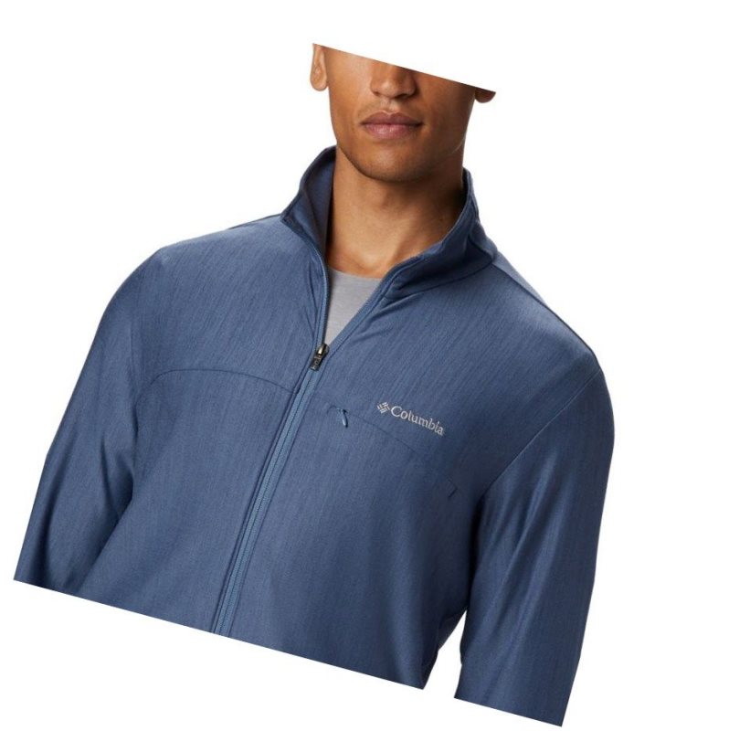 Kurtki Columbia Maxtrail Midlayer Fleece Męskie Niebieskie | 61XVTHASC