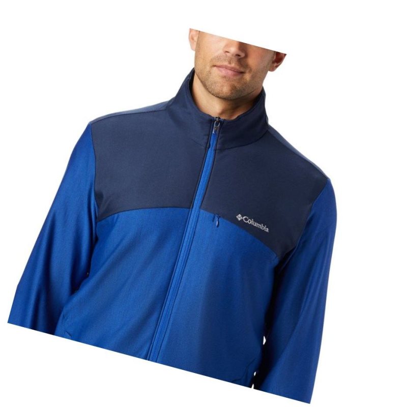 Kurtki Columbia Maxtrail Midlayer Fleece Męskie Granatowe | 98EGMYUSI