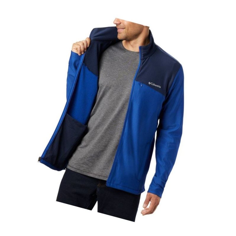 Kurtki Columbia Maxtrail Midlayer Fleece Męskie Granatowe | 98EGMYUSI