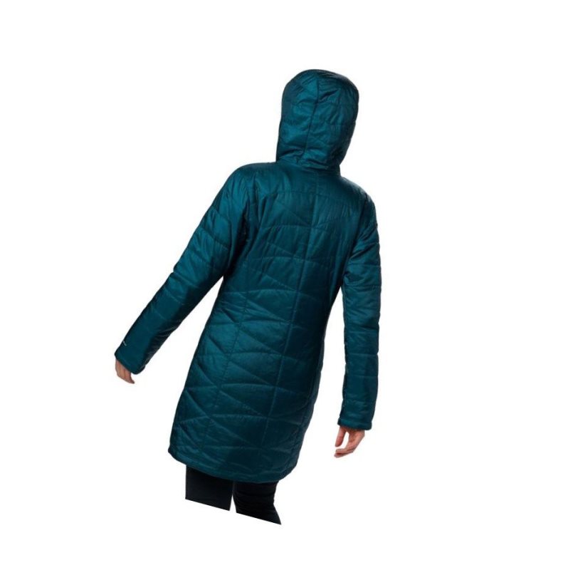 Kurtki Columbia Mighty Lite Hooded Damskie Niebieskie | 19BLWAHMN