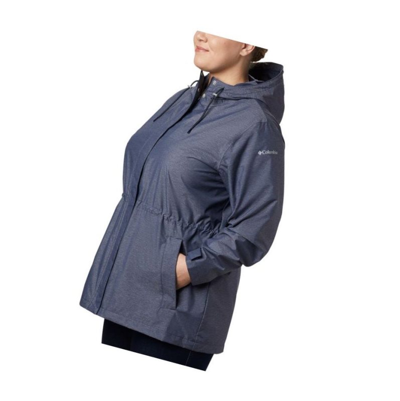 Kurtki Columbia Norwalk Mountain Plus Size Damskie Granatowe | 85RYNTVCZ