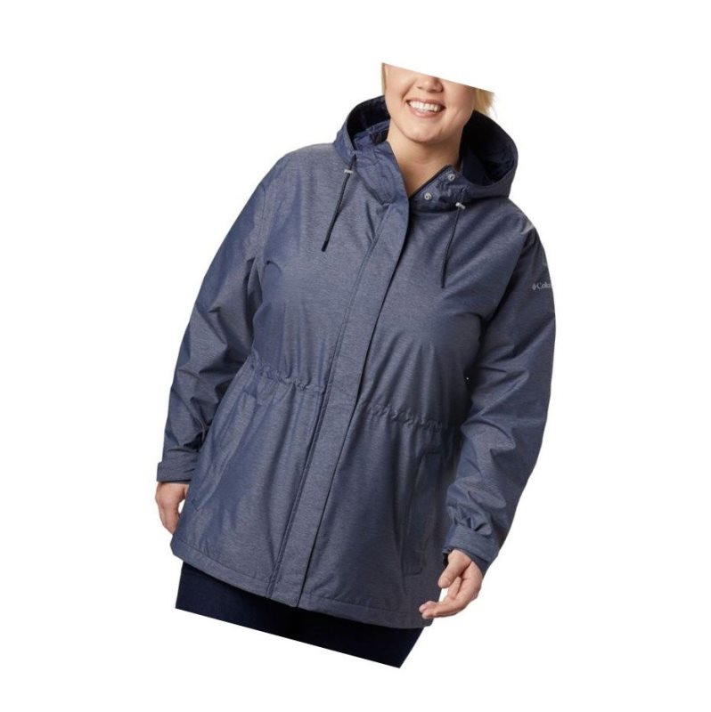 Kurtki Columbia Norwalk Mountain Plus Size Damskie Granatowe | 85RYNTVCZ