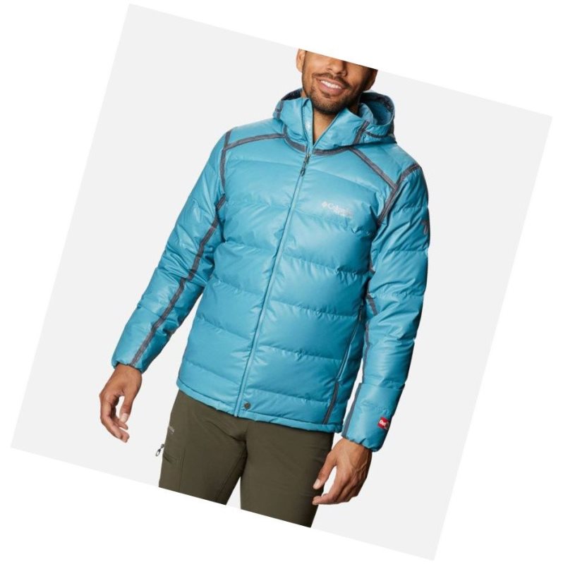 Kurtki Columbia OutDry Ex Alta Peak Down Męskie Niebieskie | 39KNDSXTE