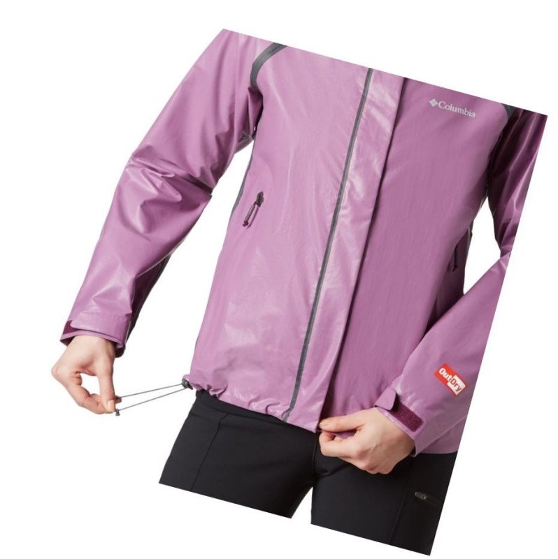 Kurtki Columbia OutDry Ex Blitz Rain Damskie Fioletowe | 78PEQUYMH