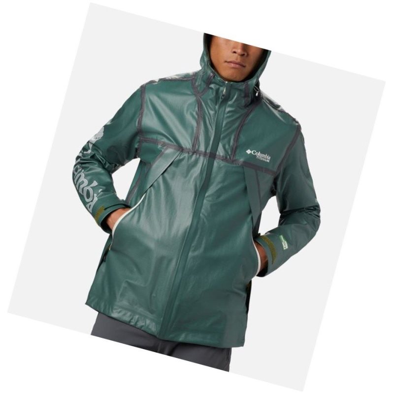 Kurtki Columbia OutDry Ex Eco II Tech Shell Męskie Zielone | 53JQZCVBU