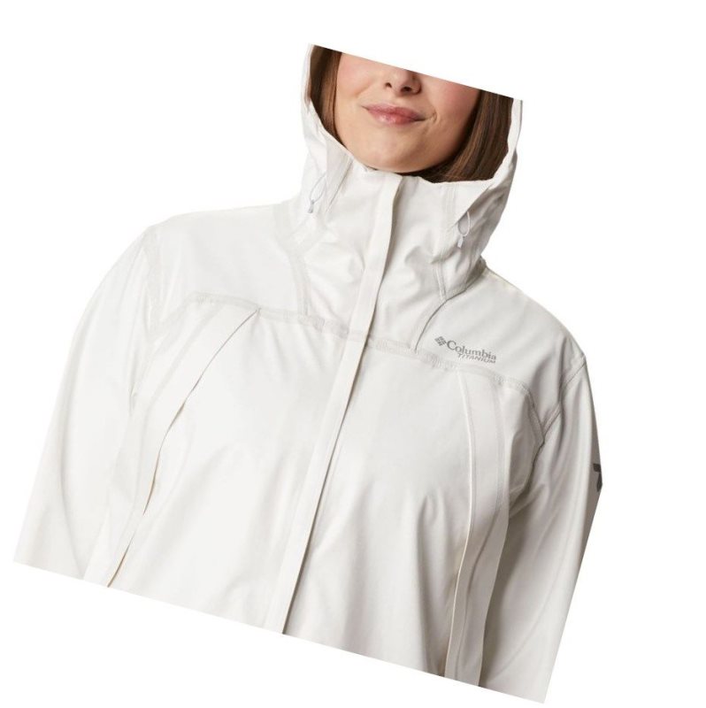 Kurtki Columbia OutDry Ex Eco Shell Plus Size Damskie Białe | 37NHSWTDP