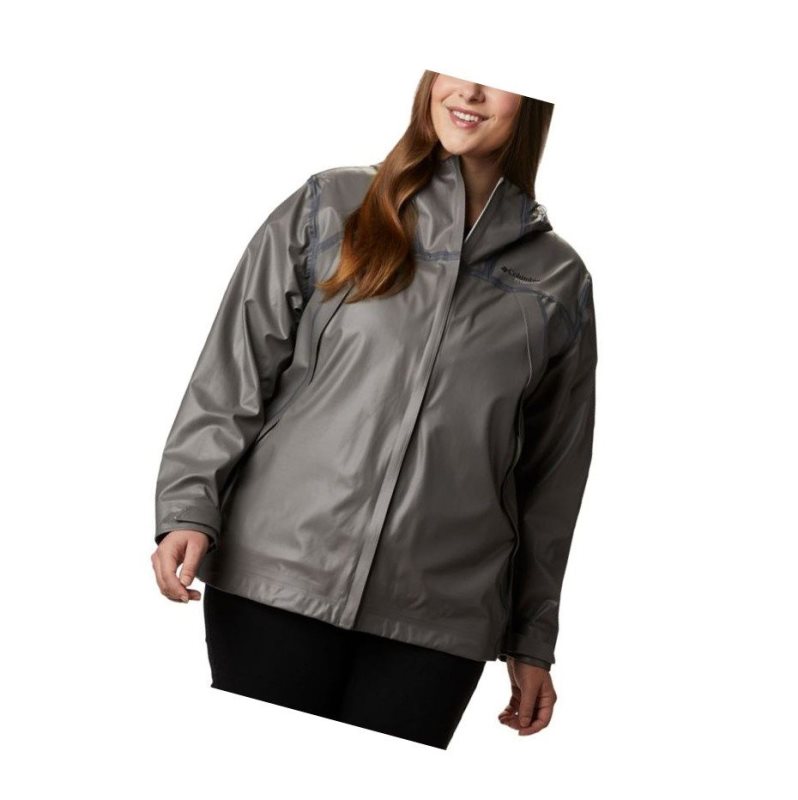 Kurtki Columbia OutDry Ex Eco Shell Plus Size Damskie Szare | 20RNHCBVE