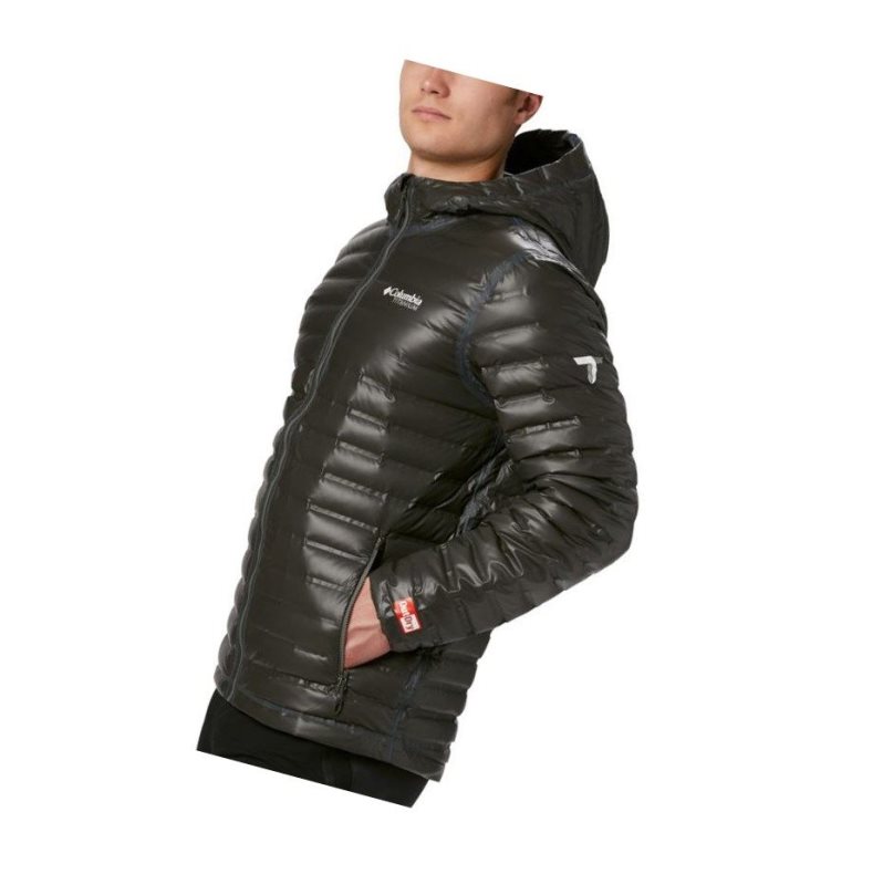 Kurtki Columbia OutDry Ex Gold Hooded Down Męskie Czarne | 31EHBAPOQ