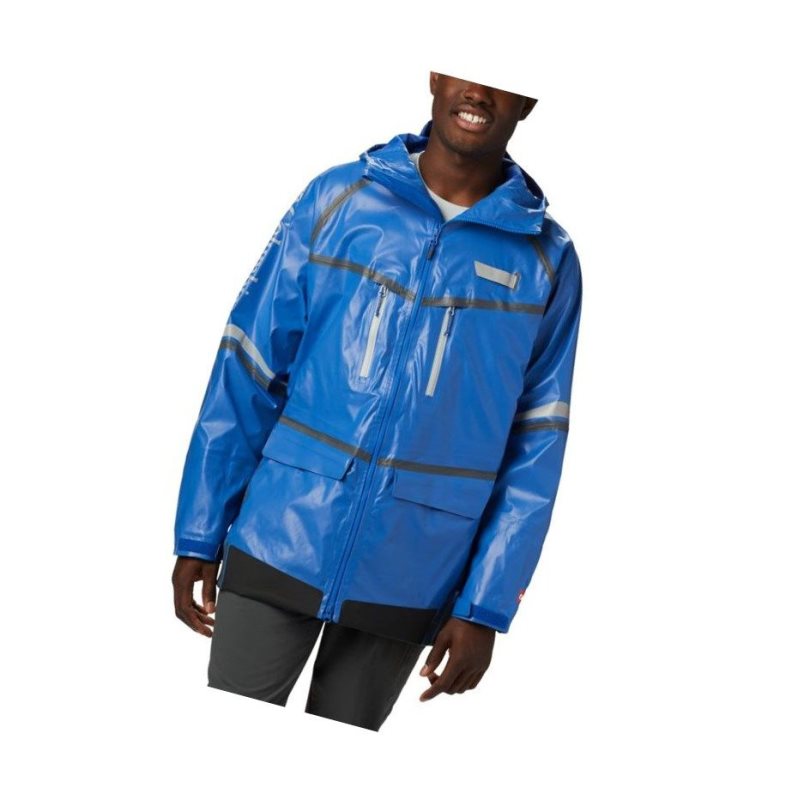 Kurtki Columbia PFG Force XII OutDry Extreme Męskie Ciemny Niebieskie | 45EDTGLHX