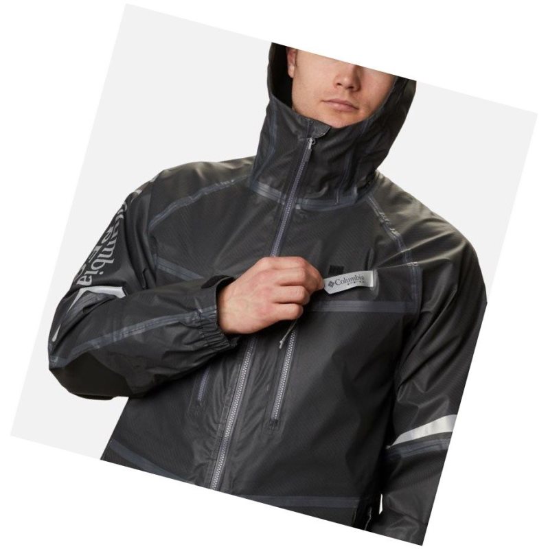 Kurtki Columbia PFG Force XII OutDry Extreme Męskie Ciemny Szare | 41VPGDWKE