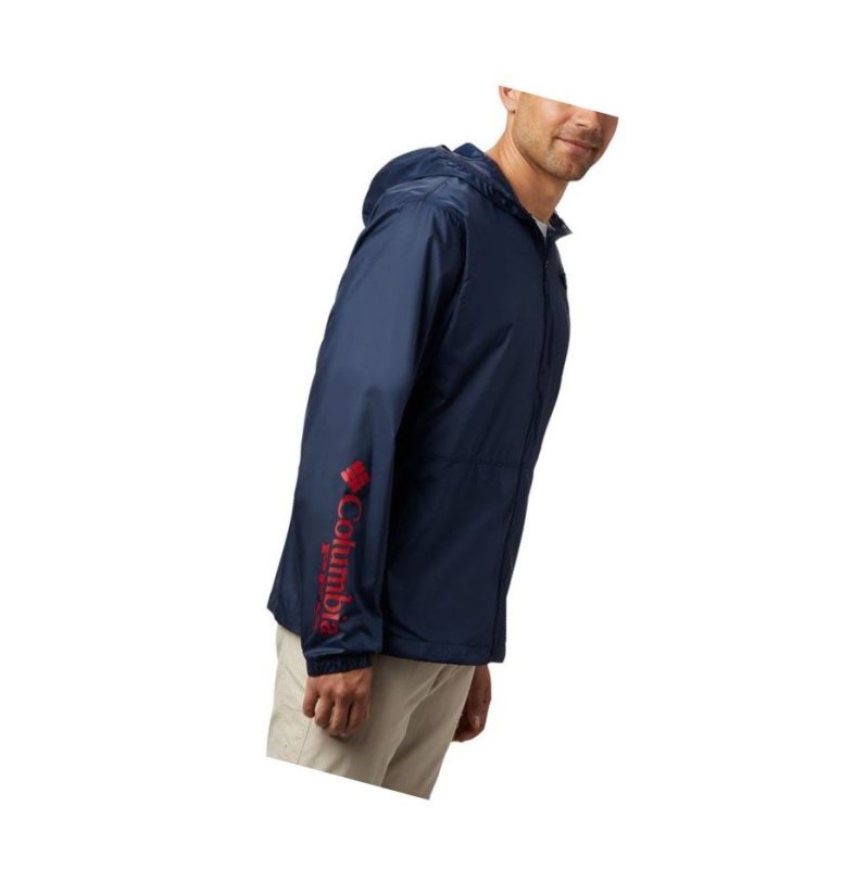 Kurtki Columbia PFG Three Streams Windbreaker Męskie Granatowe | 74IYBRVMW