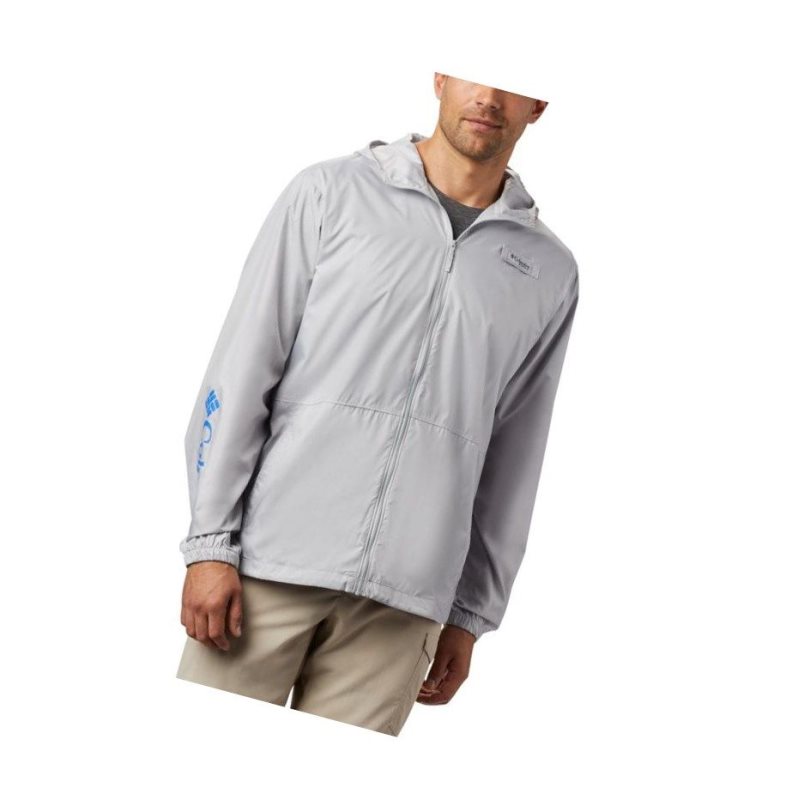 Kurtki Columbia PFG Three Streams Windbreaker Męskie Szare | 20RSAIOLC