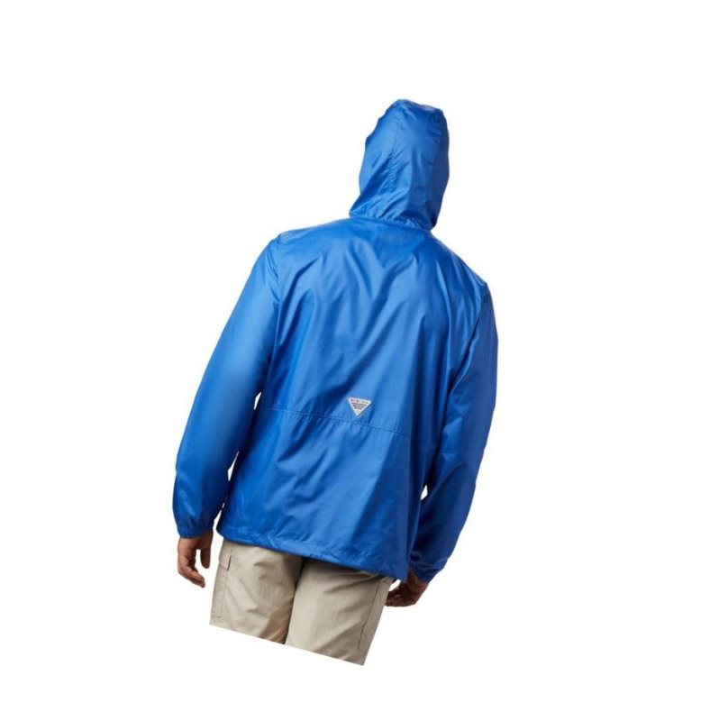 Kurtki Columbia PFG Three Streams Windbreaker Męskie Niebieskie | 18UYBSOQA