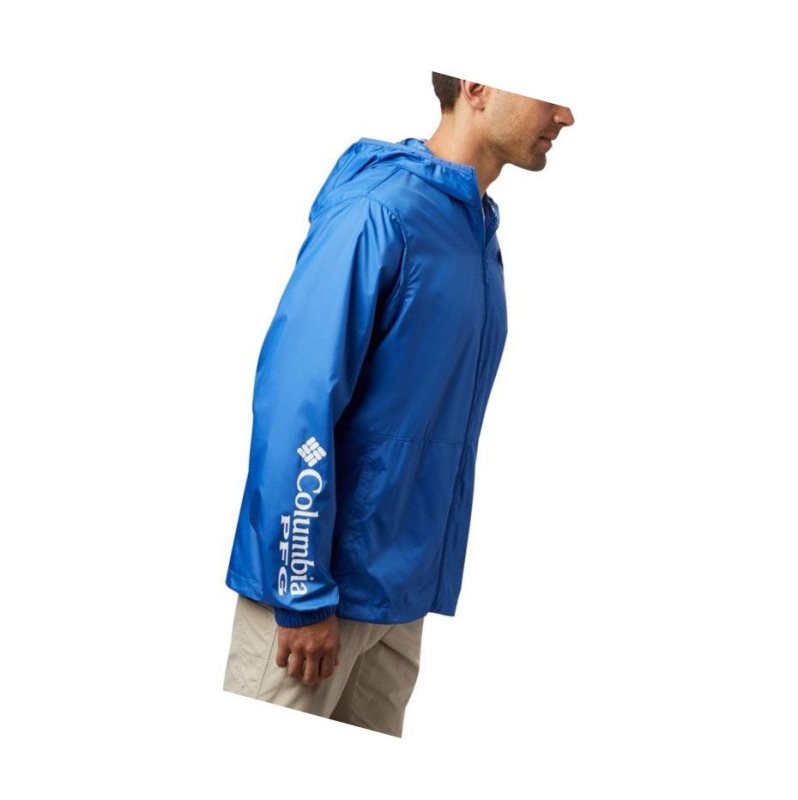 Kurtki Columbia PFG Three Streams Windbreaker Męskie Niebieskie | 18UYBSOQA