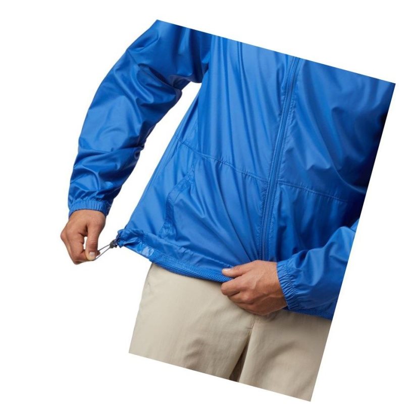 Kurtki Columbia PFG Three Streams Windbreaker Męskie Niebieskie | 18UYBSOQA