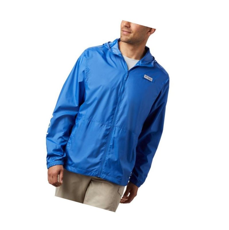 Kurtki Columbia PFG Three Streams Windbreaker Męskie Niebieskie | 18UYBSOQA