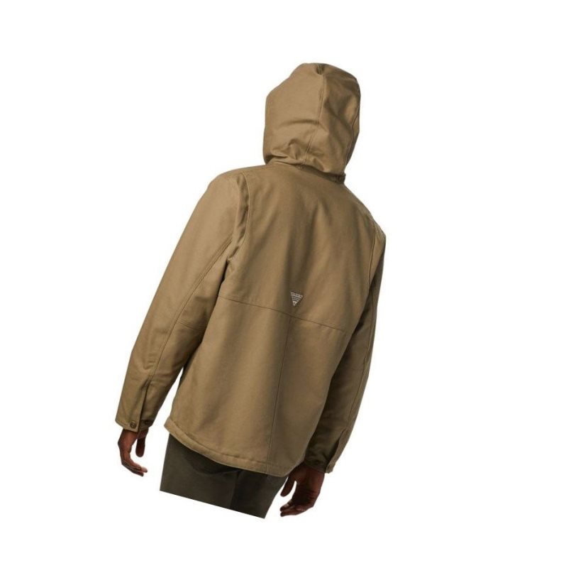 Kurtki Columbia PHG Rough Tail Work Hooded Męskie Brązowe | 46ZDFRUMT