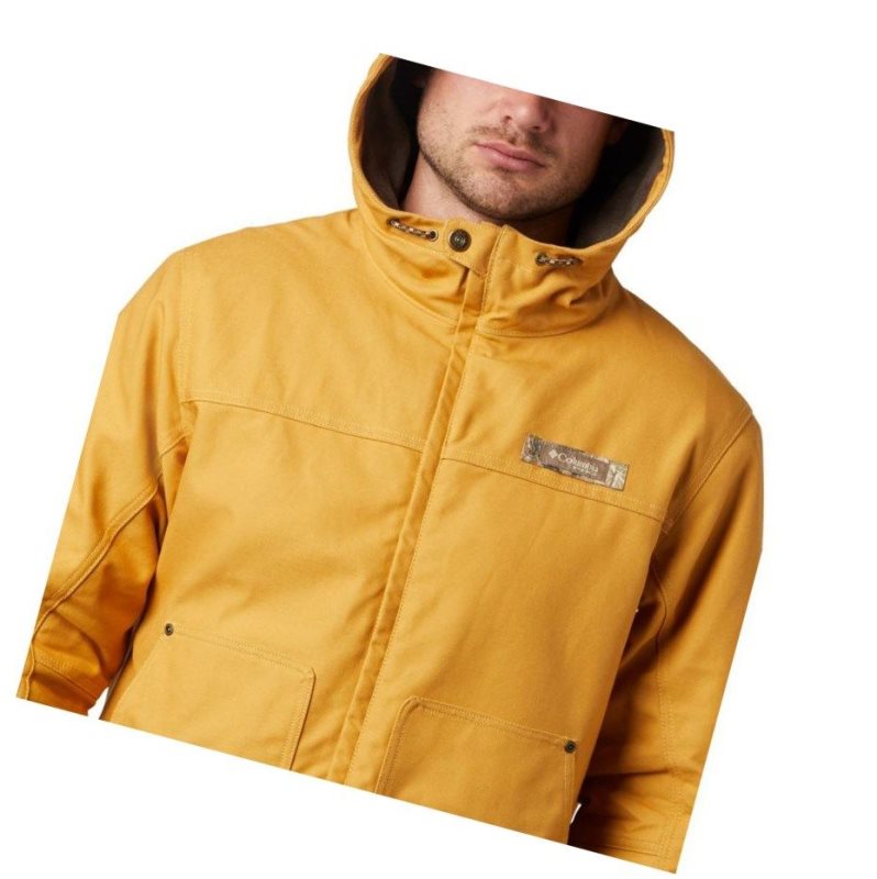 Kurtki Columbia PHG Rough Tail Work Hooded Męskie Żółte | 86RTSHCOZ