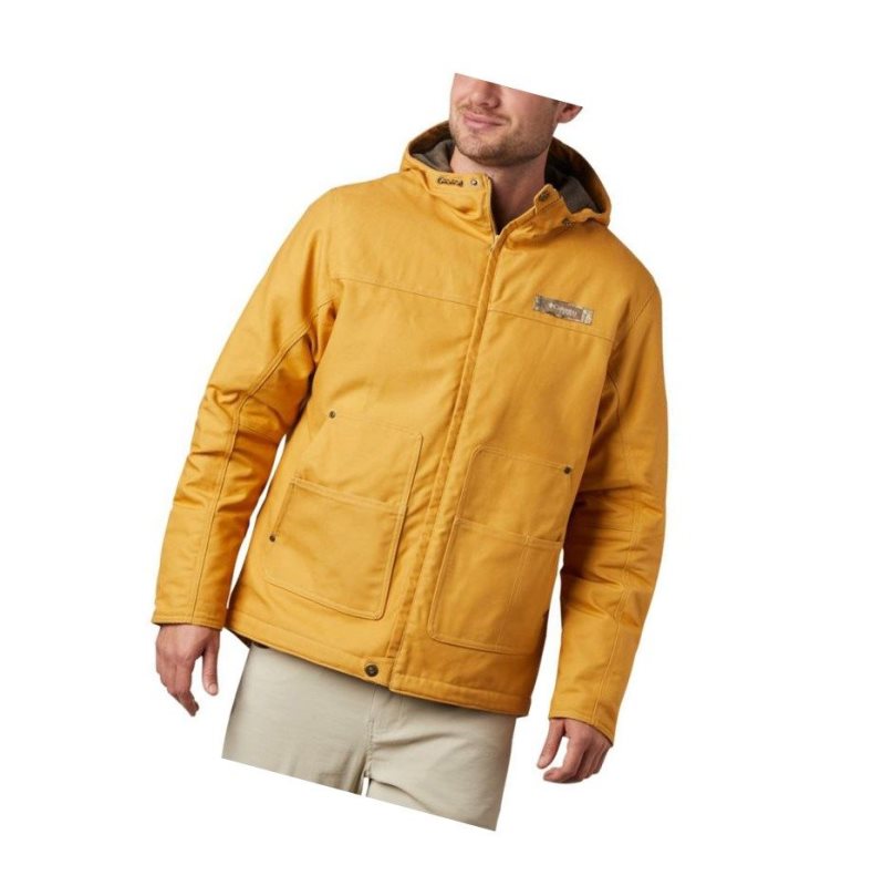 Kurtki Columbia PHG Rough Tail Work Hooded Męskie Żółte | 86RTSHCOZ