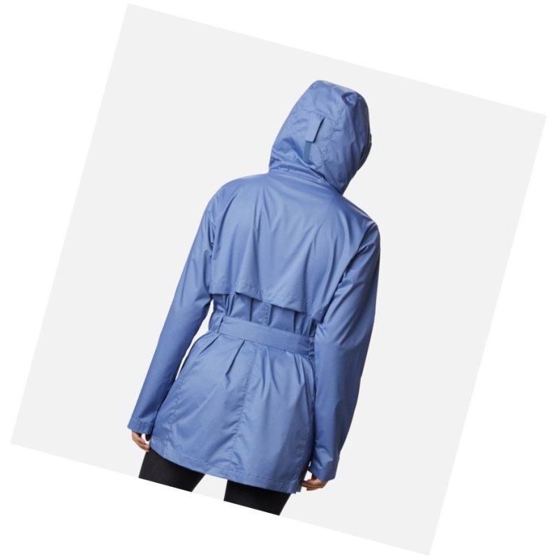 Kurtki Columbia Pardon My Trench Rain Damskie Niebieskie | 57FLOYACD