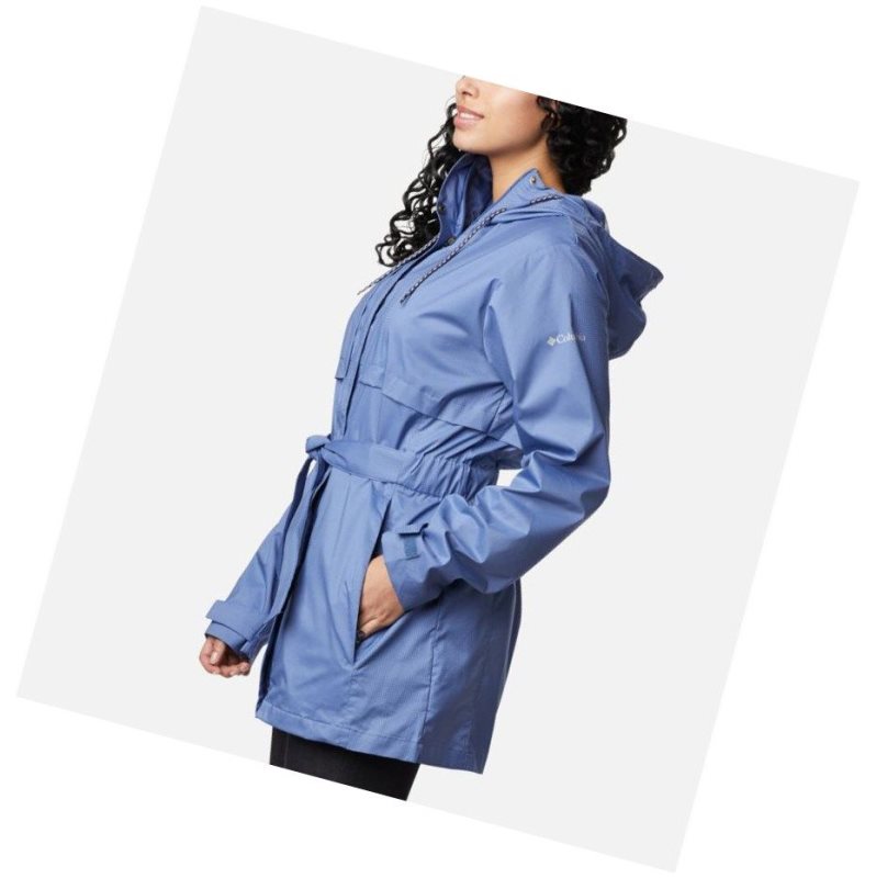 Kurtki Columbia Pardon My Trench Rain Damskie Niebieskie | 57FLOYACD