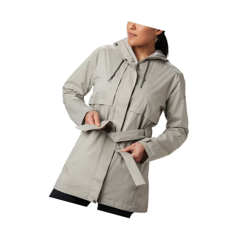 Kurtki Columbia Pardon My Trench Rain Damskie Szare | 53PKUAZMT