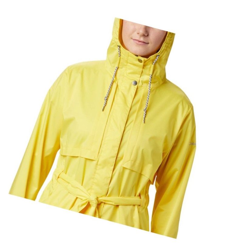 Kurtki Columbia Pardon My Trench Rain Damskie Żółte | 49XWLUABS