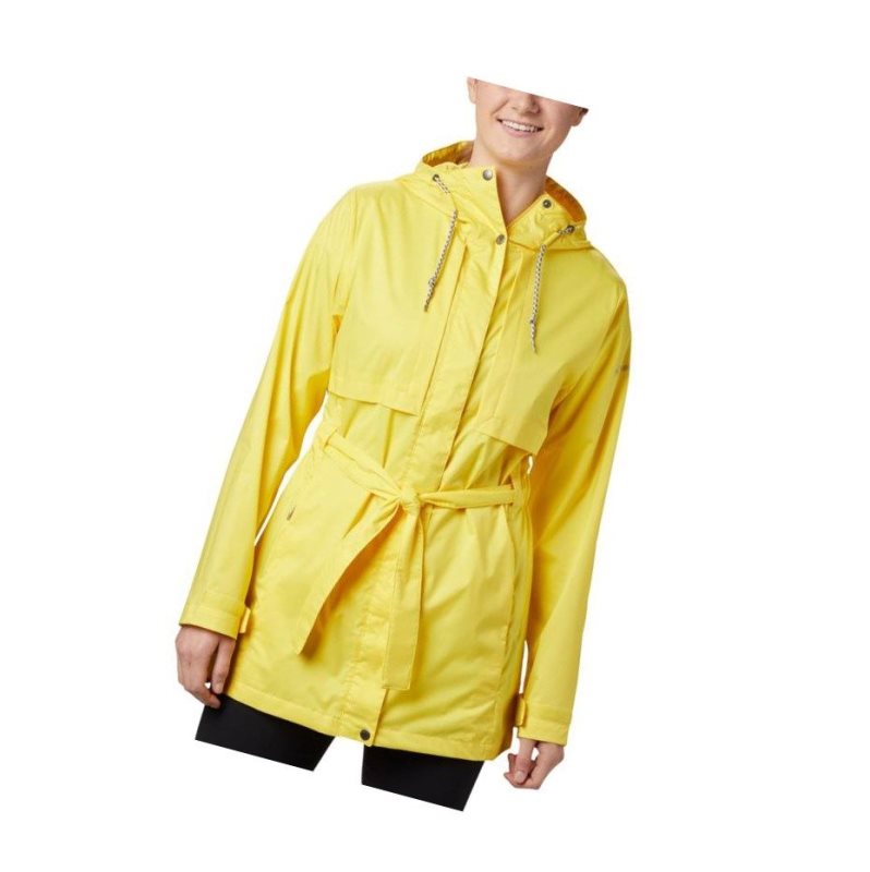 Kurtki Columbia Pardon My Trench Rain Damskie Żółte | 49XWLUABS