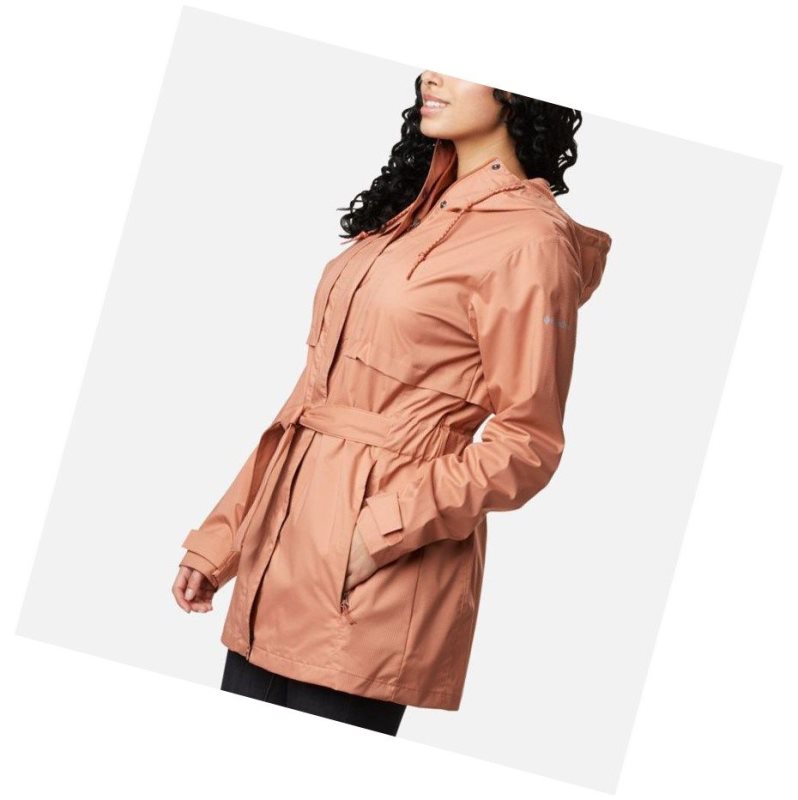 Kurtki Columbia Pardon My Trench Rain Damskie Różowe | 16SEJBDKW