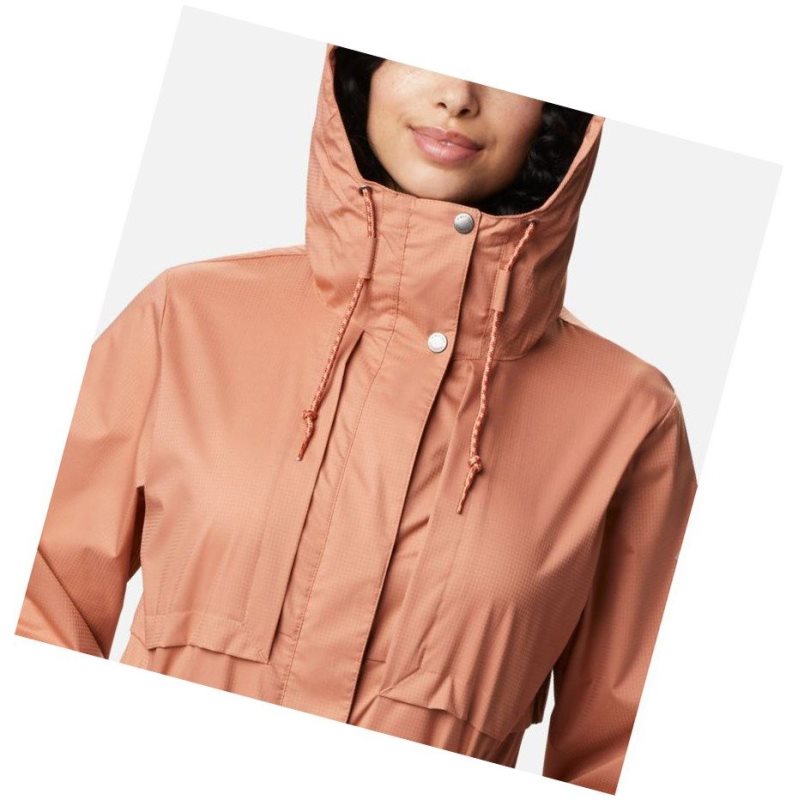 Kurtki Columbia Pardon My Trench Rain Damskie Różowe | 16SEJBDKW