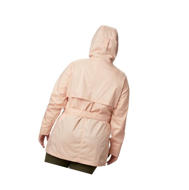 Kurtki Columbia Pardon My Trench Rain Plus Size Damskie Różowe | 35QISMKUR