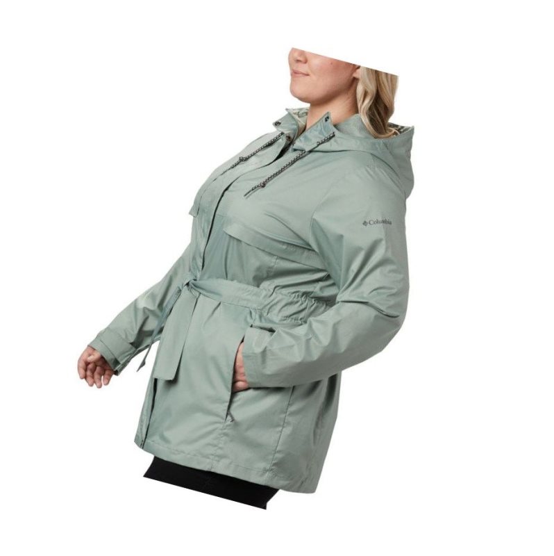 Kurtki Columbia Pardon My Trench Rain Plus Size Damskie Głęboka Zielone | 02QPKYSJG