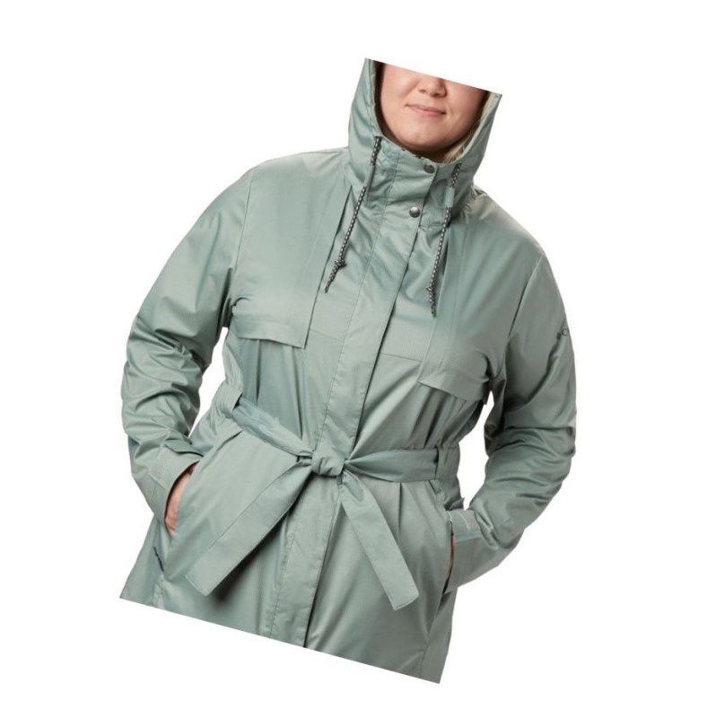 Kurtki Columbia Pardon My Trench Rain Plus Size Damskie Głęboka Zielone | 02QPKYSJG