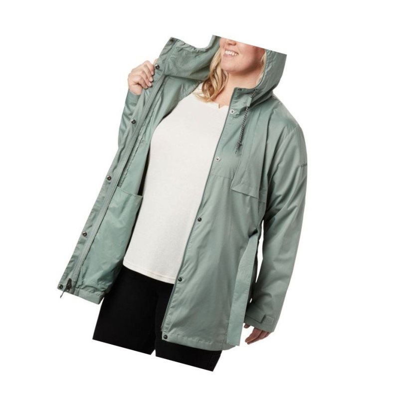 Kurtki Columbia Pardon My Trench Rain Plus Size Damskie Głęboka Zielone | 02QPKYSJG