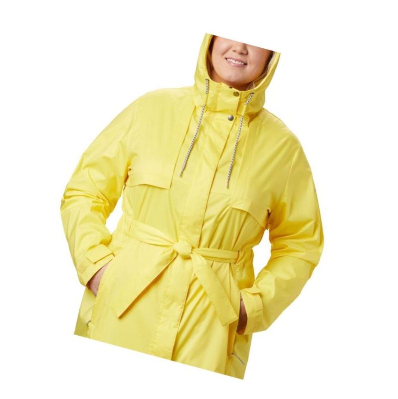 Kurtki Columbia Pardon My Trench Rain Plus Size Damskie Żółte | 02JIKNBYC