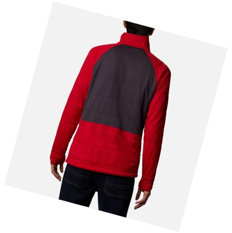 Kurtki Columbia Parkdale Point Full Zip Męskie Niebieskie Czerwone | 26UQYNBPA