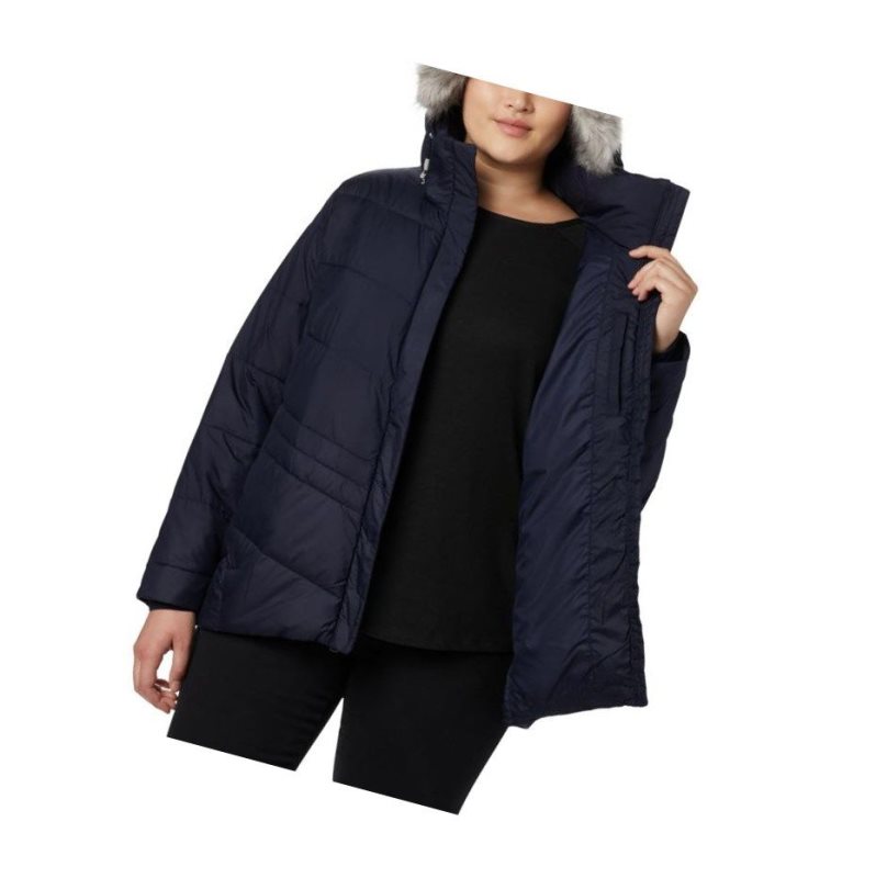 Kurtki Columbia Peak to Park Insulated Plus Size Damskie Granatowe | 83NVZATDS