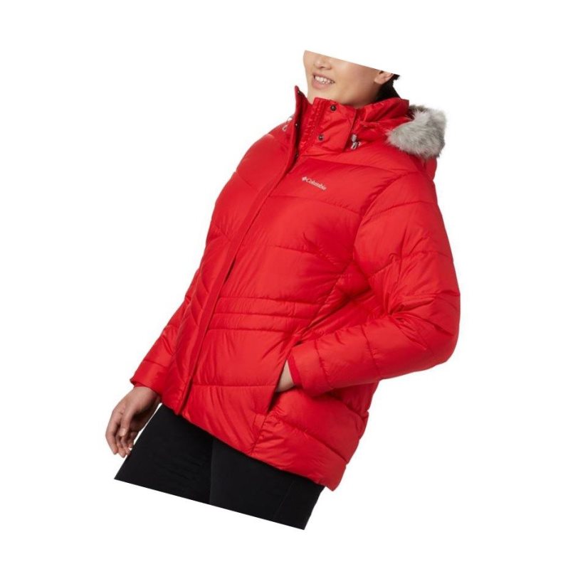 Kurtki Columbia Peak to Park Insulated Plus Size Damskie Czerwone | 29SEFDIVN