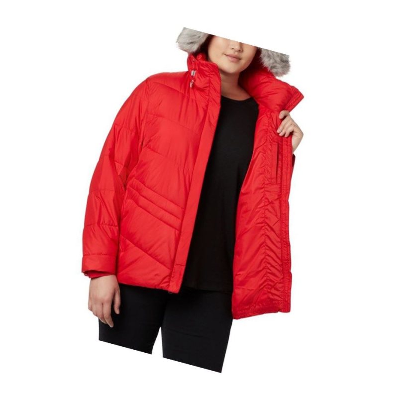 Kurtki Columbia Peak to Park Insulated Plus Size Damskie Czerwone | 29SEFDIVN