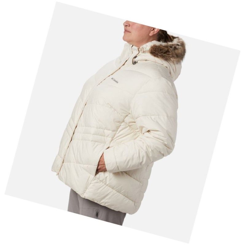 Kurtki Columbia Peak to Park Insulated Plus Size Damskie Kremowe | 25BSYIPRN