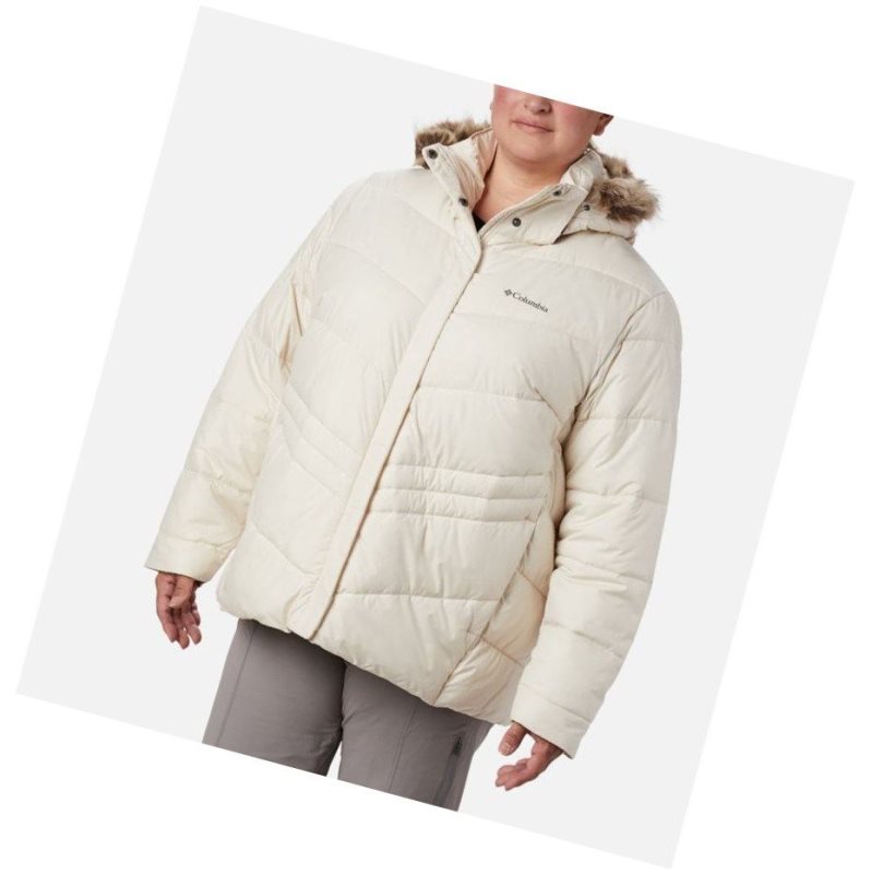 Kurtki Columbia Peak to Park Insulated Plus Size Damskie Kremowe | 25BSYIPRN