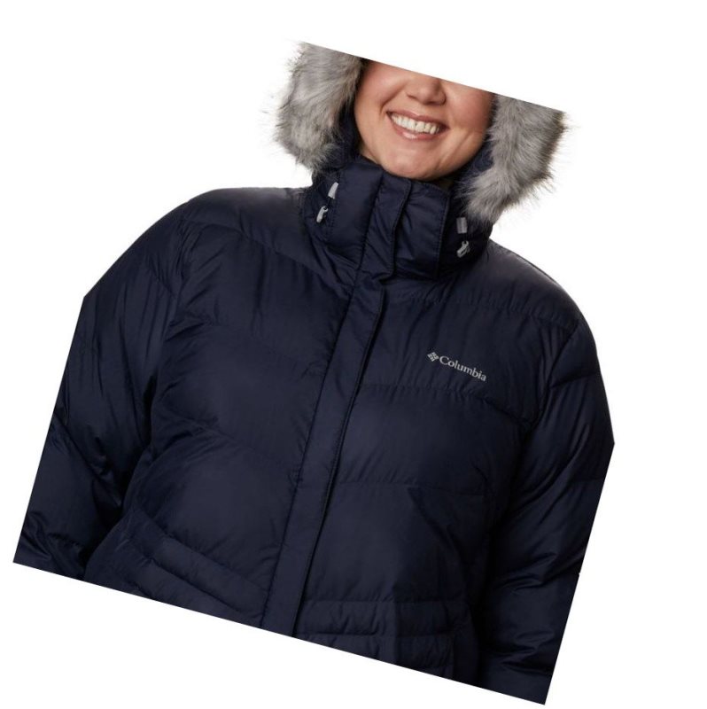 Kurtki Columbia Peak to Park Mid Insulated Plus Size Damskie Granatowe | 35QCBSIXY