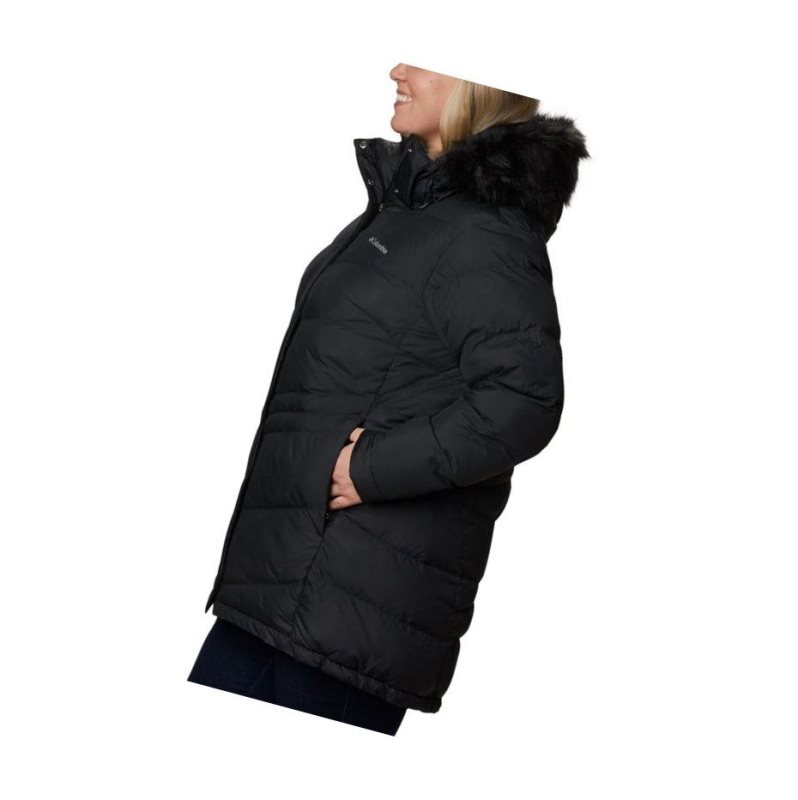 Kurtki Columbia Peak to Park Mid Insulated Plus Size Damskie Czarne | 34BQJPXTA