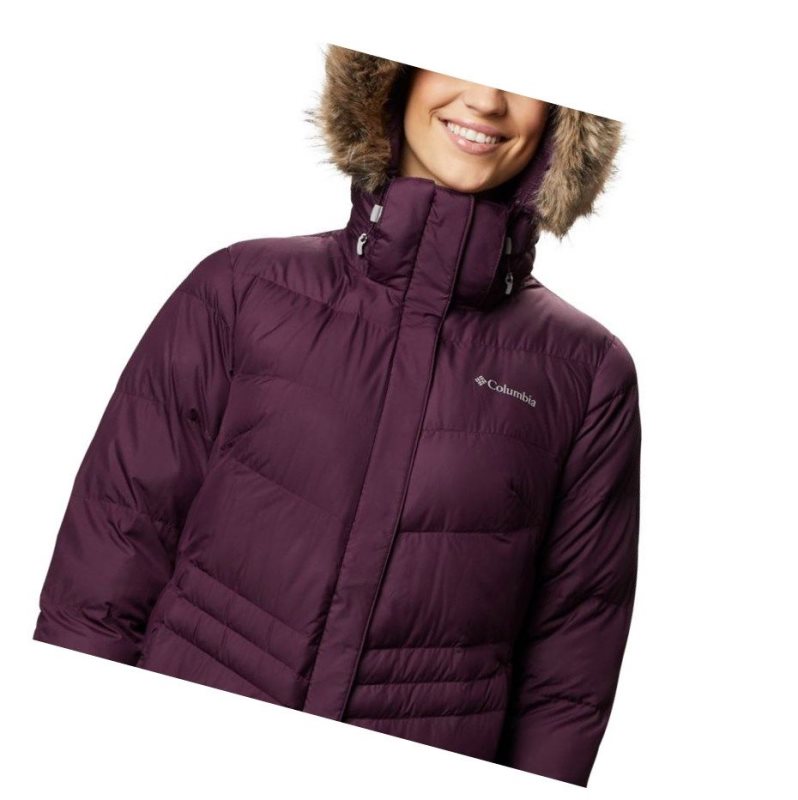 Kurtki Columbia Peak to Park Mid Insulated Damskie Czarne Różowe | 02FTQJMZS