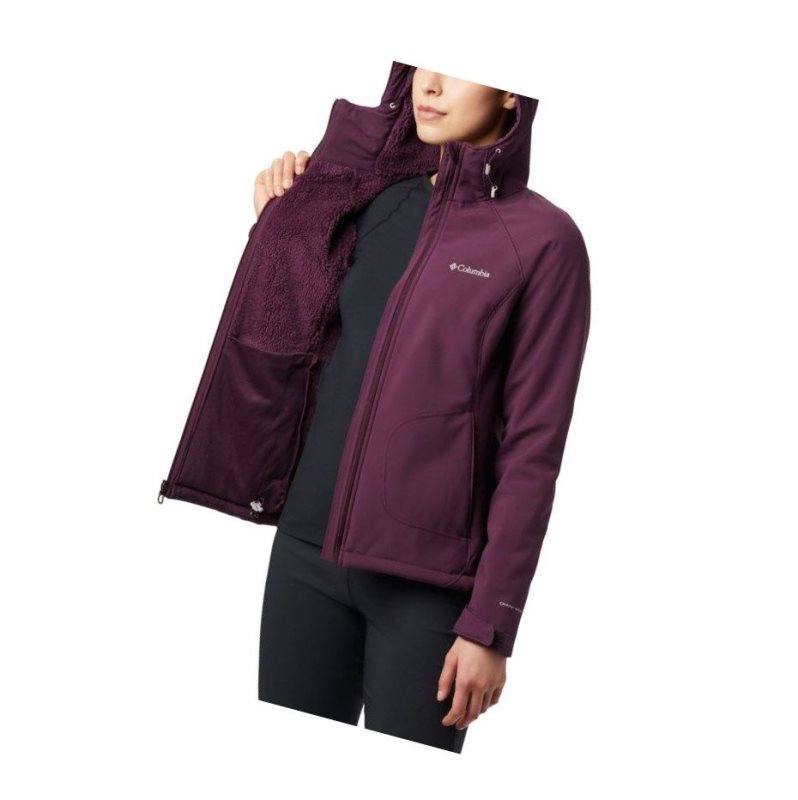 Kurtki Columbia Phurtec II Softshell Damskie Czarne Różowe | 87GLMCPKY