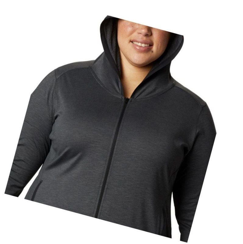 Kurtki Columbia Place To Place II Full Zip Plus Size Damskie Czarne | 56AHDOGVU