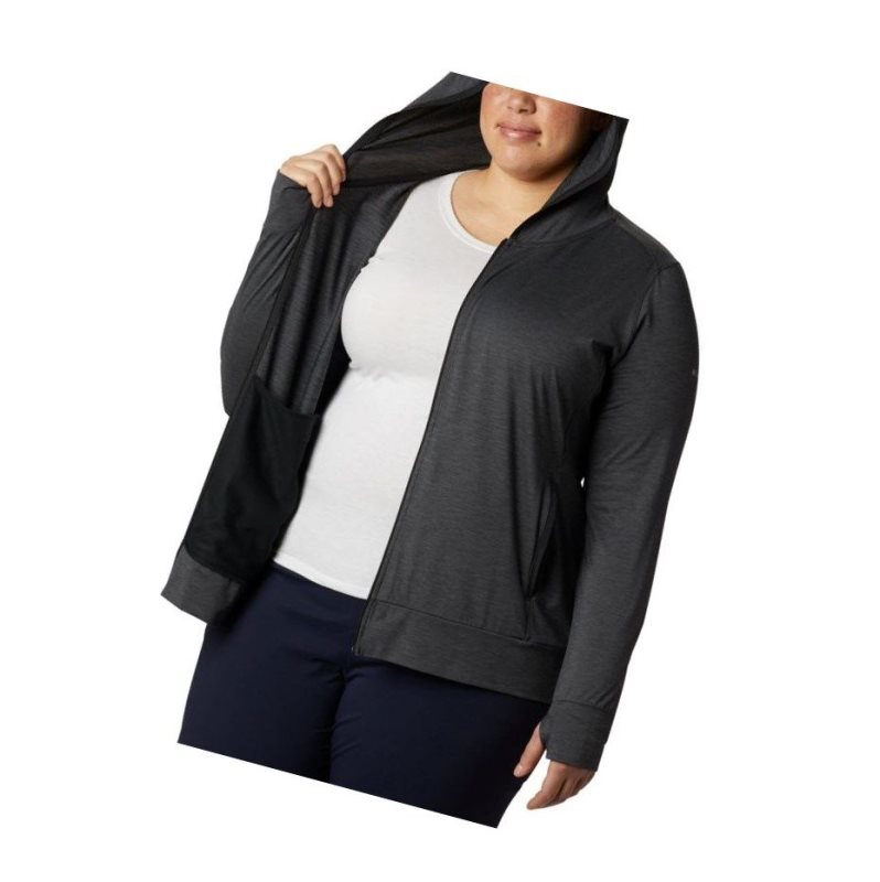 Kurtki Columbia Place To Place II Full Zip Plus Size Damskie Czarne | 56AHDOGVU