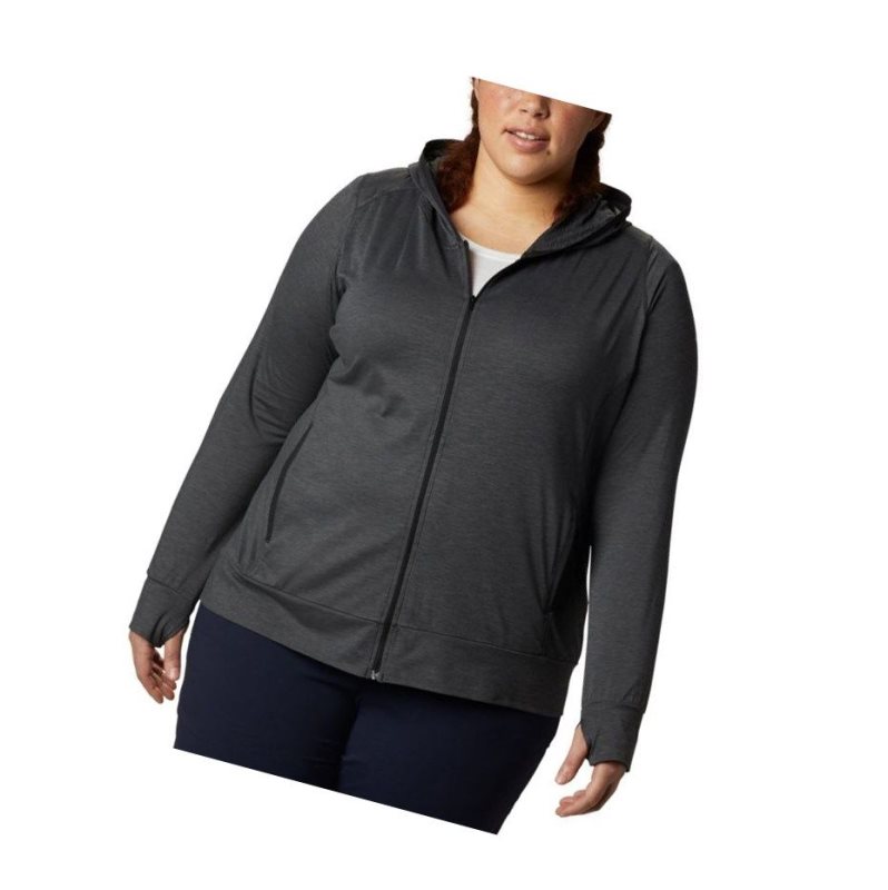 Kurtki Columbia Place To Place II Full Zip Plus Size Damskie Czarne | 56AHDOGVU