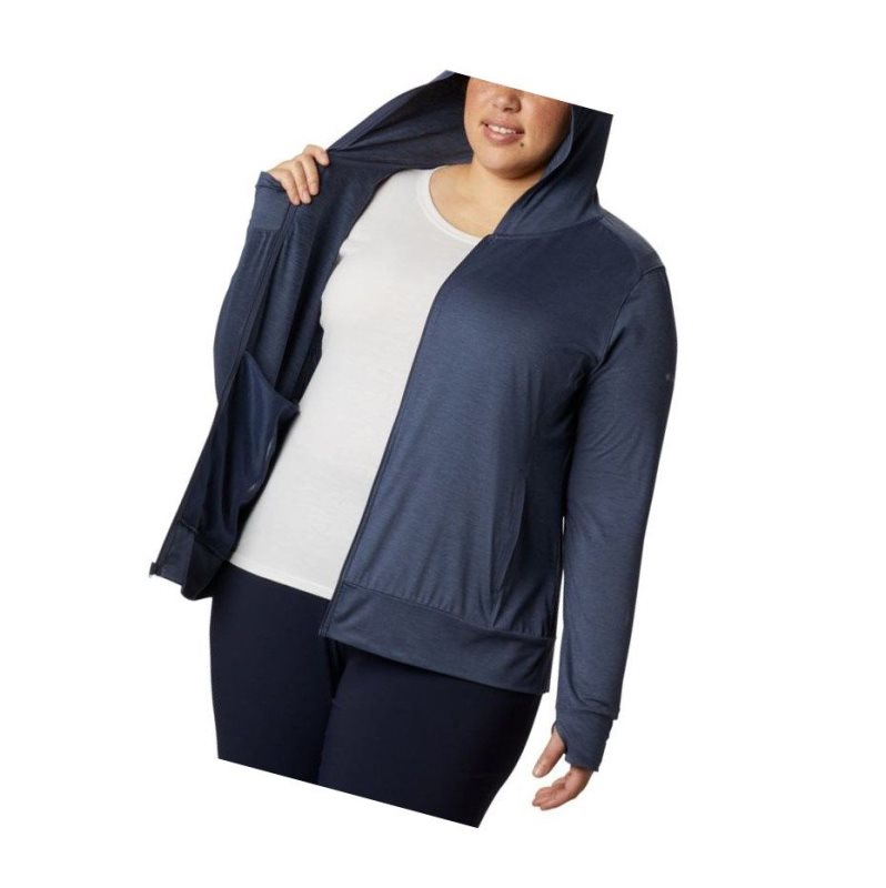 Kurtki Columbia Place To Place II Full Zip Plus Size Damskie Granatowe | 89AEOBUZX